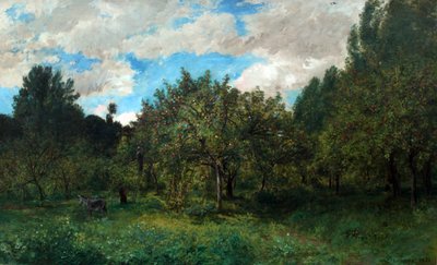 French Orchard at Harvest Time by Charles Francois Daubigny